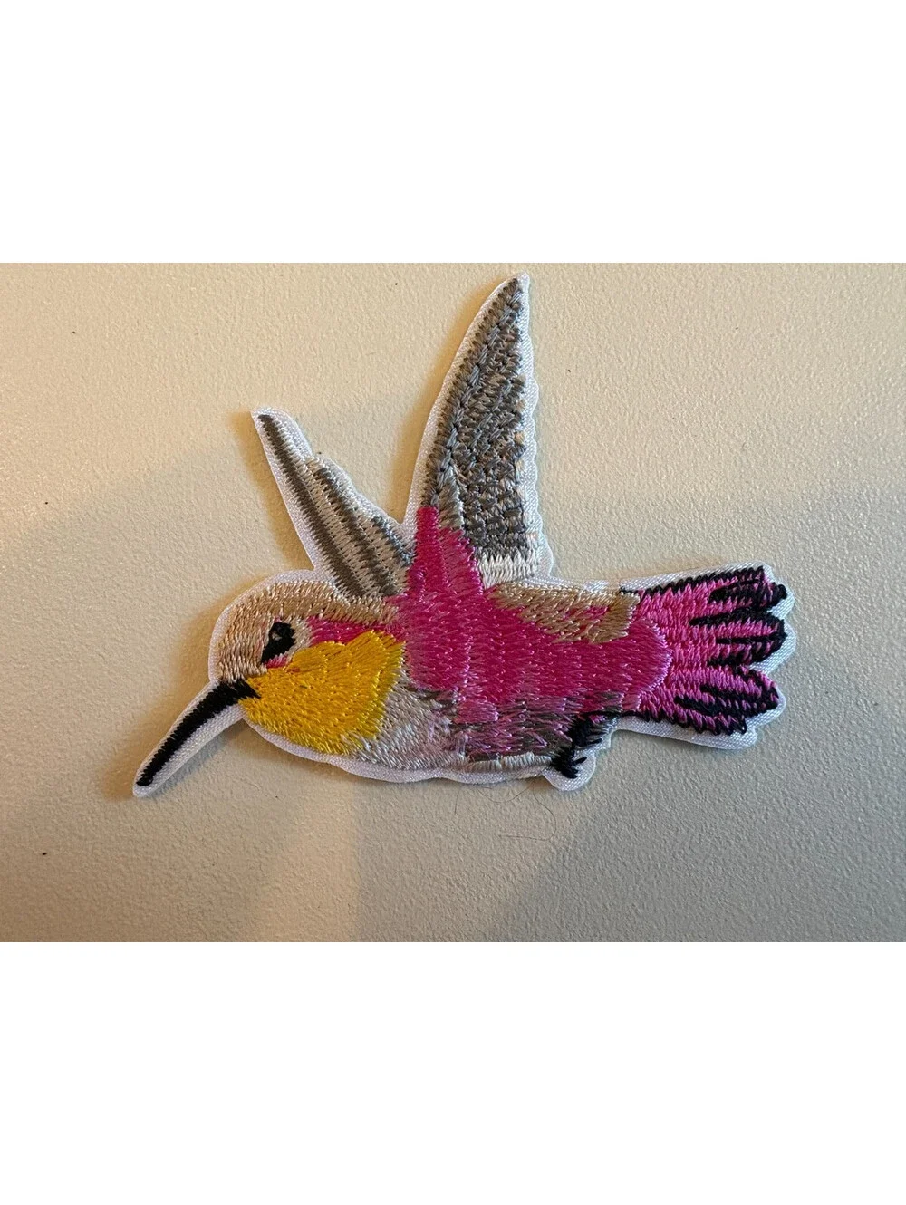 Lot of 43 Hummingbird Embroidered Applique Patches Pink Yellow Iron On Sew On